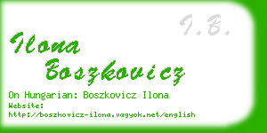 ilona boszkovicz business card